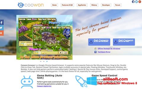 Petikan skrin Coowon Browser untuk Windows 8