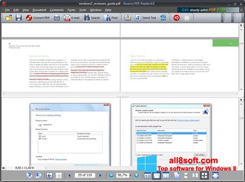 Petikan skrin Nuance PDF Reader untuk Windows 8