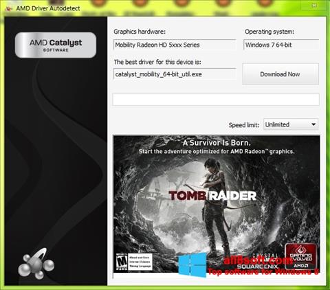 Petikan skrin AMD Driver Autodetect untuk Windows 8