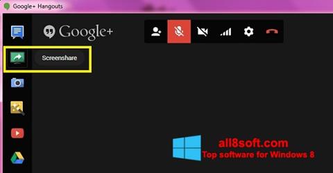 Petikan skrin Hangouts untuk Windows 8