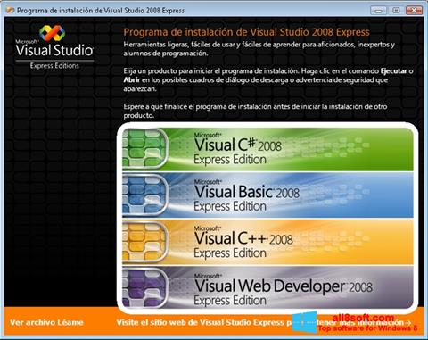 Petikan skrin Microsoft Visual Studio Express untuk Windows 8