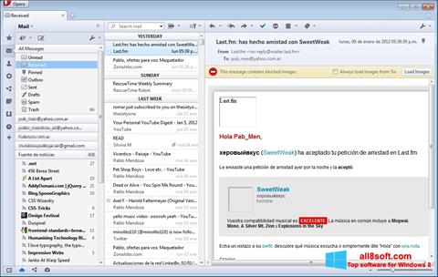 Petikan skrin Opera Mail untuk Windows 8