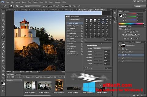 Petikan skrin Adobe Photoshop untuk Windows 8