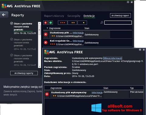 Petikan skrin AVG AntiVirus Free untuk Windows 8