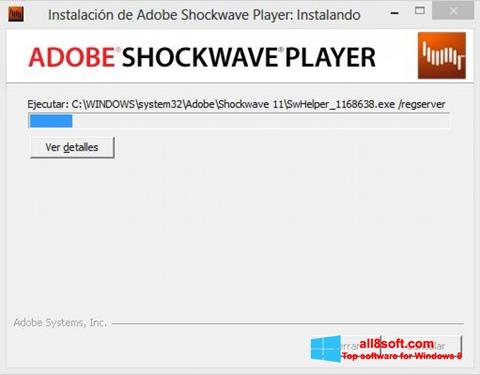 Petikan skrin Adobe Shockwave Player untuk Windows 8