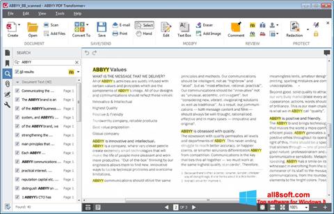 Petikan skrin ABBYY PDF Transformer untuk Windows 8
