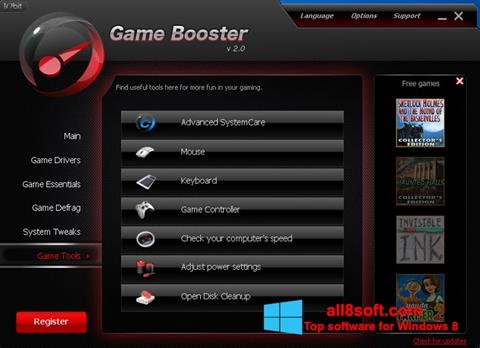 Petikan skrin Game Booster untuk Windows 8