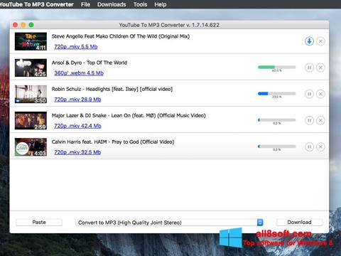 Petikan skrin Free YouTube to MP3 Converter untuk Windows 8