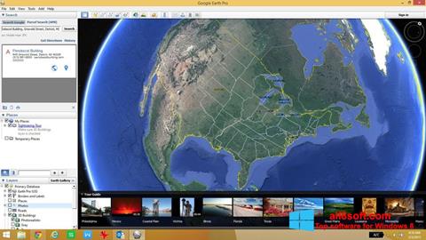 Petikan skrin Google Earth untuk Windows 8