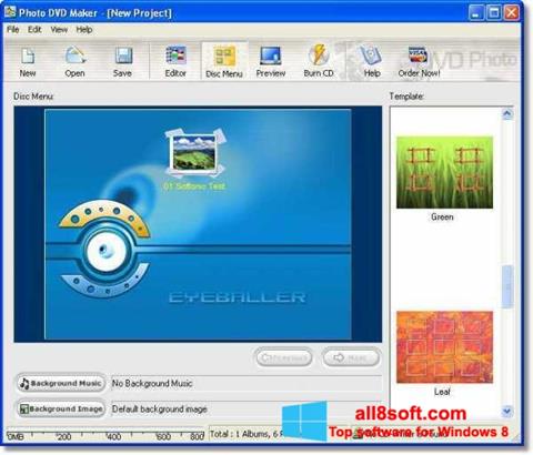 Petikan skrin DVD Maker untuk Windows 8