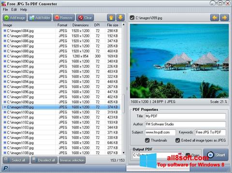 Petikan skrin Image To PDF Converter untuk Windows 8