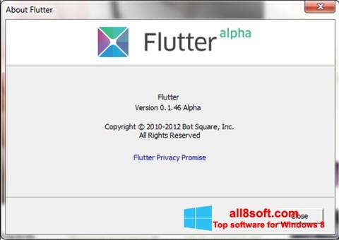 Petikan skrin Flutter untuk Windows 8