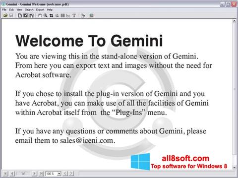 Petikan skrin Gemini untuk Windows 8