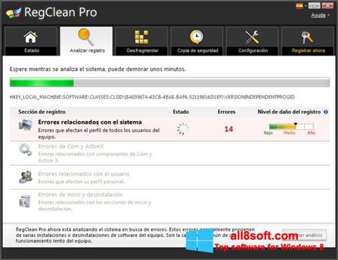 Petikan skrin RegClean Pro untuk Windows 8