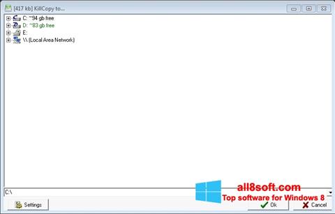 Petikan skrin KillCopy untuk Windows 8