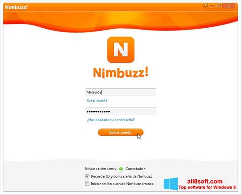 Petikan skrin Nimbuzz untuk Windows 8