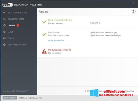 Petikan skrin ESET Endpoint Antivirus untuk Windows 8