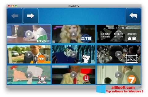 Petikan skrin Crystal TV untuk Windows 8