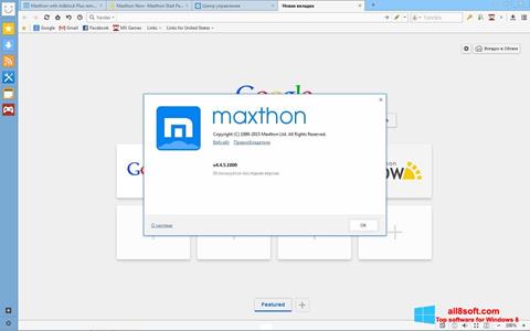 Petikan skrin Maxthon untuk Windows 8