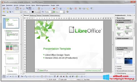 Petikan skrin LibreOffice untuk Windows 8