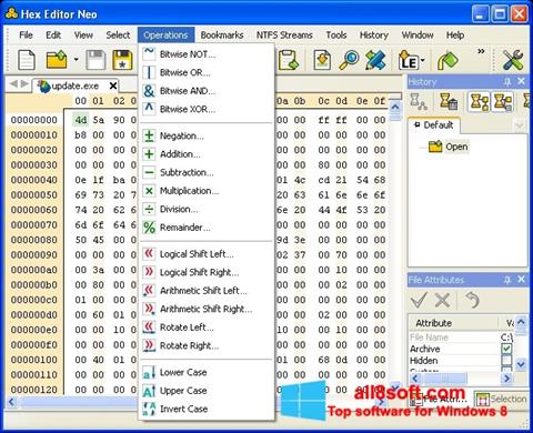 Petikan skrin Hex Editor Neo untuk Windows 8