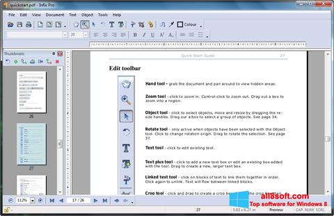 Petikan skrin Infix PDF Editor untuk Windows 8