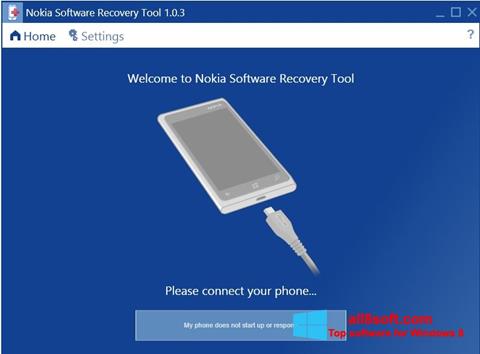 Petikan skrin Nokia Software Recovery Tool untuk Windows 8