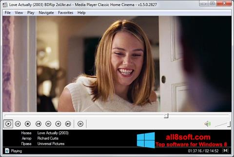 Petikan skrin Media Player Classic Home Cinema untuk Windows 8