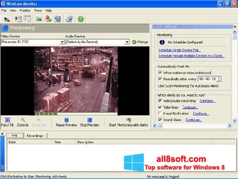 Petikan skrin WebCam Monitor untuk Windows 8