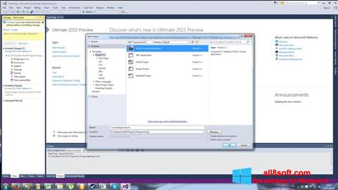 Petikan skrin Microsoft Visual Basic untuk Windows 8