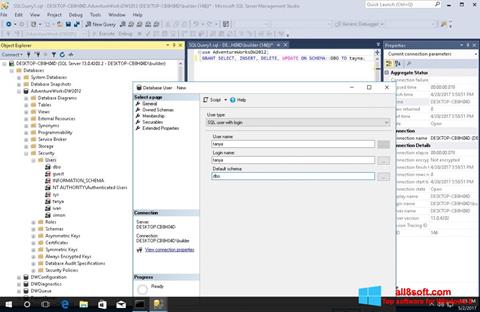 Petikan skrin Microsoft SQL Server untuk Windows 8