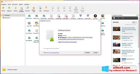 Petikan skrin DAEMON Tools Pro untuk Windows 8