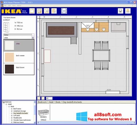 Petikan skrin IKEA Home Planner untuk Windows 8