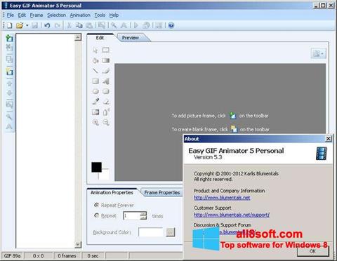 Petikan skrin Easy GIF Animator untuk Windows 8