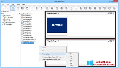 Petikan skrin PDF24 Creator untuk Windows 8