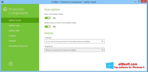 Petikan skrin Dr.Web Security Space untuk Windows 8