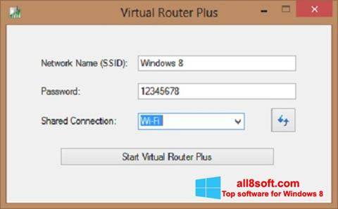 Petikan skrin Virtual Router Plus untuk Windows 8