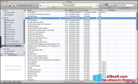 Petikan skrin iTunes untuk Windows 8