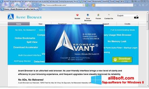 Petikan skrin Avant Browser untuk Windows 8