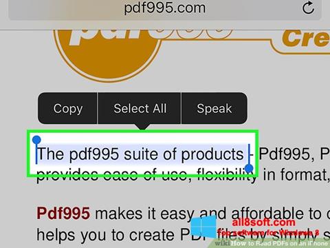 Petikan skrin Pdf995 untuk Windows 8