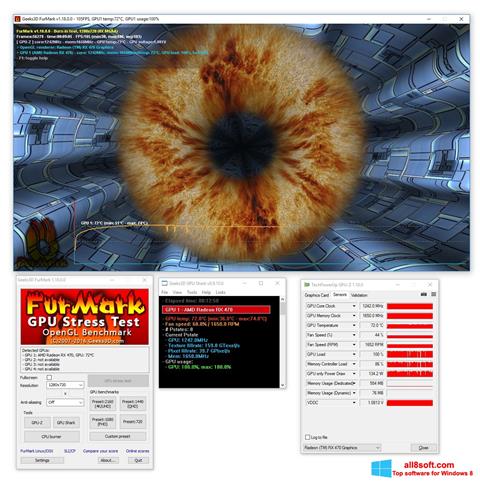 Petikan skrin FurMark untuk Windows 8