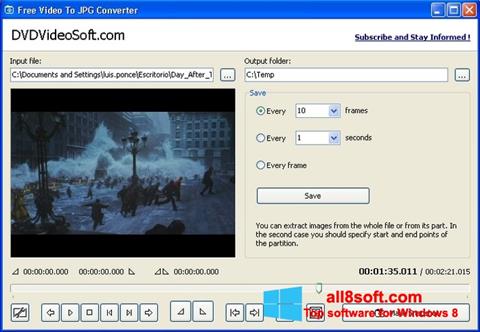 Petikan skrin Free Video to JPG Converter untuk Windows 8