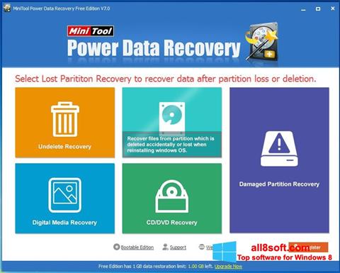 Petikan skrin Power Data Recovery untuk Windows 8
