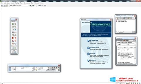 Petikan skrin Macromedia Dreamweaver untuk Windows 8