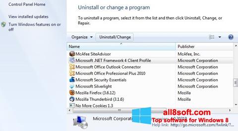 Petikan skrin Microsoft .NET Framework untuk Windows 8