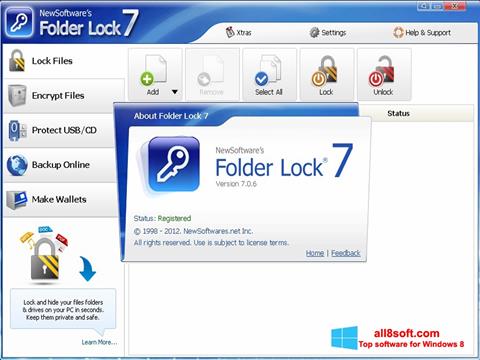 Petikan skrin Folder Lock untuk Windows 8