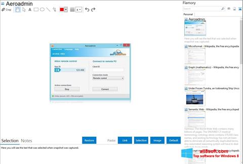 Petikan skrin AeroAdmin untuk Windows 8