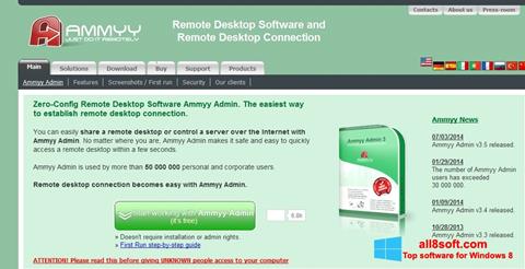 Petikan skrin Ammyy Admin untuk Windows 8